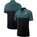 Wholesale Cheap Philadelphia Eagles Nike Sideline Early Season Performance Polo Midnight Green Black