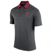 Wholesale Cheap Men's Philadelphia Phillies Nike Anthracite Authentic Collection Dri-FIT Elite Polo