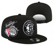 Cheap Brooklyn Nets Stitched Snapback 75th Anniversary Hats 021