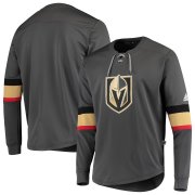 Wholesale Cheap Vegas Golden Knights adidas Platinum Long Sleeve Jersey T-Shirt Gray