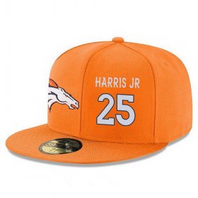 Cheap Denver Broncos #25 Chris Harris Jr Snapback Cap NFL Player Orange with White Number Stitched Hat