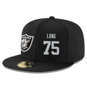 Cheap Oakland Raiders #75 Howie Long Snapback Cap NFL Player Black with Silver Number Stitched Hat