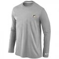 Wholesale Cheap Nike Miami Dolphins Sideline Legend Authentic Logo Long Sleeve T-Shirt Grey