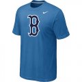 Wholesale Cheap MLB Boston Red Sox Heathered Nike Blended T-Shirt Light Blue