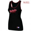 Wholesale Cheap Women's Nike Washington Nationals Tri-Blend Racerback Stretch Tank Top Black