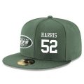 Cheap New York Jets #52 David Harris Snapback Cap NFL Player Green with White Number Stitched Hat