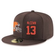 Cheap Cleveland Browns #13 Josh McCown Snapback Cap NFL Player Brown with Orange Number Stitched Hat