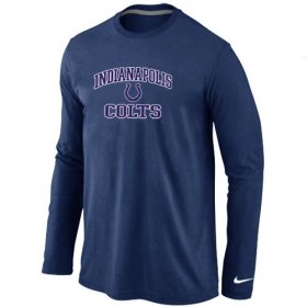 Wholesale Cheap Nike Indianapolis Colts Heart & Soul Long Sleeve T-Shirt Dark Blue