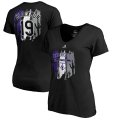 Wholesale Cheap Colorado Rockies #19 Charlie Blackmon Majestic Women's 2019 Spring Training Name & Number V-Neck T-Shirt Black