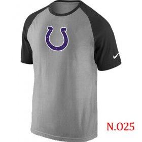 Wholesale Cheap Nike Indianapolis Colts Ash Tri Big Play Raglan NFL T-Shirt Grey/Black