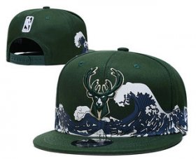 Cheap Milwaukee Bucks Snapback Ajustable Cap Hat YD