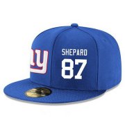 Cheap New York Giants #87 Sterling Shepard Snapback Cap NFL Player Royal Blue with White Number Stitched Hat