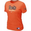 Wholesale Cheap Women's Arizona Diamondbacks Nike Short Sleeve Practice MLB T-Shirt Orange