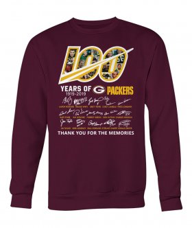 Wholesale Cheap Green Bay Packers 100 Seasons Memories Pullover Sweatshirt Wine