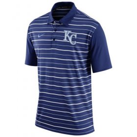 Wholesale Cheap Men\'s Kansas City Royals Nike Royal Dri-FIT Stripe Polo