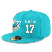 Cheap Miami Dolphins #17 Ryan Tannehill Snapback Cap NFL Player Aqua Green with White Number Stitched Hat