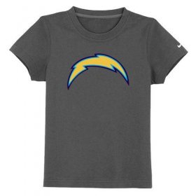 Wholesale Cheap Los Angeles Chargers Sideline Legend Authentic Logo Youth T-Shirt Dark Grey