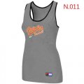 Wholesale Cheap Women's Nike Baltimore Orioles Tri-Blend Racerback Stretch Tank Top Light Grey