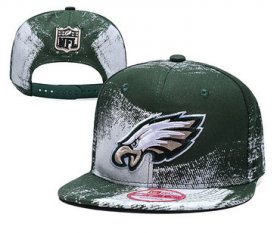 Cheap Eagles Team Logo Green White Adjustable Hat YD