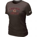 Wholesale Cheap Women's Nike Chicago Bears Heart & Soul NFL T-Shirt Brown