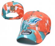 Cheap Dolphins Team Logo Orange Blue Adjustable Peaked Hat YD