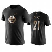 Wholesale Cheap Steelers #21 Sean Davis Black NFL Black Golden 100th Season T-Shirts