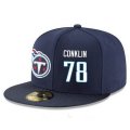 Cheap Tennessee Titans #78 Jack Conklin Snapback Cap NFL Player Navy Blue with White Number Stitched Hat