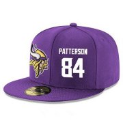 Cheap Minnesota Vikings #84 Cordarrelle Patterson Snapback Cap NFL Player Purple with White Number Stitched Hat