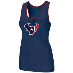 Wholesale Cheap Women\'s Nike Houston Texans Big Logo Tri-Blend Racerback Stretch Tank Top Blue