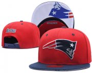 Cheap NFL New England Patriots Team Logo Red Snapback Adjustable Hat LT03