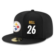 Cheap Pittsburgh Steelers #26 Le'Veon Bell Snapback Cap NFL Player Black with White Number Stitched Hat