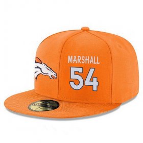 Cheap Denver Broncos #54 Brandon Marshall Snapback Cap NFL Player Orange with White Number Stitched Hat