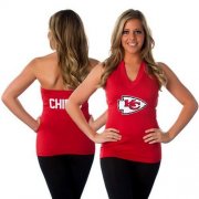 Wholesale Cheap Women's All Sports Couture Kansas City Chiefs Blown Coverage Halter Top