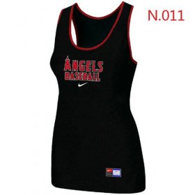 Wholesale Cheap Women\'s Nike Los Angeles Angels Tri-Blend Racerback Stretch Tank Top Black