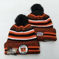 Cheap Bengals Team Logo Orange 100th Season Pom Knit Hat YD