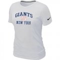 Wholesale Cheap Women's Nike New York Giants Heart & Soul NFL T-Shirt White