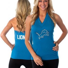 Wholesale Cheap Women\'s All Sports Couture Detroit Lions Blown Coverage Halter Top