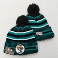 Cheap Jaguars Team Logo Green 100th Season Pom Knit Hat YD