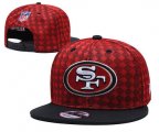 Cheap 49ers Team Logo Red Black Adjustable Hat TX