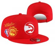 Cheap Atlanta Hawks Stitched 75th Anniversary Snapback Hats 008