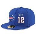 Cheap Buffalo Bills #12 Jim Kelly Snapback Cap NFL Player Royal Blue with White Number Stitched Hat