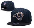 Cheap Rams Team Logo Navy Black Adjustable Hat TX