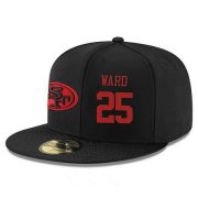 Cheap San Francisco 49ers #25 Jimmie Ward Snapback Cap NFL Player Black with Red Number Stitched Hat