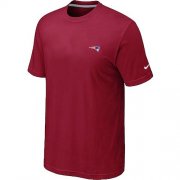 Wholesale Cheap Nike New England Patriots Chest Embroidered Logo T-Shirt Red