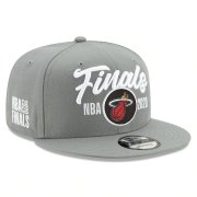 Cheap Heat Team Logo 2020 NBA Finals Gray Adjustable Hat SG