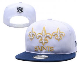 Cheap Saints Team Logo White Navy 2019 Draft Adjustable Hat YD