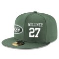 Cheap New York Jets #27 Dee Milliner Snapback Cap NFL Player Green with White Number Stitched Hat