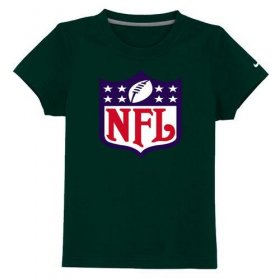 Wholesale Cheap NFL Logo Youth T-Shirt Dark Green