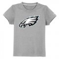 Wholesale Cheap Philadelphia Eagles Authentic Logo Youth T-Shirt Light Grey