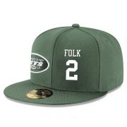 Cheap New York Jets #2 Nick Folk Snapback Cap NFL Player Green with White Number Stitched Hat